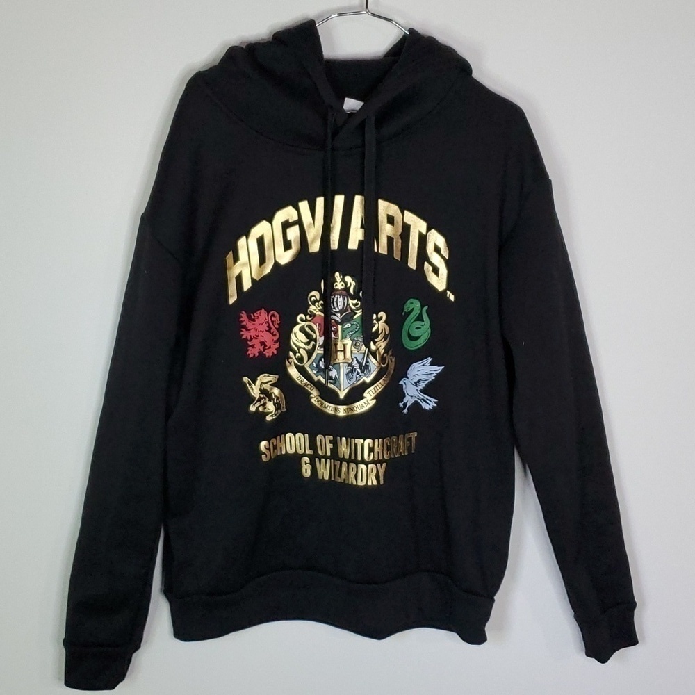 HARRY potter medium black Hogwarts hoodie